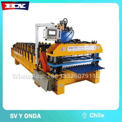 maquina para fabricar planchas de zinc 5V y onda